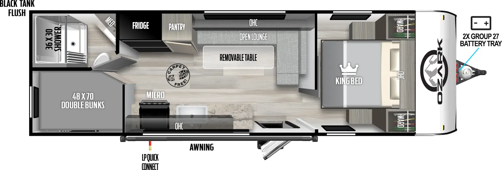 Ozark 2400BH Floorplan